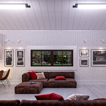 Projeto de decoração de interiores para casa de campo